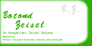 botond zeisel business card